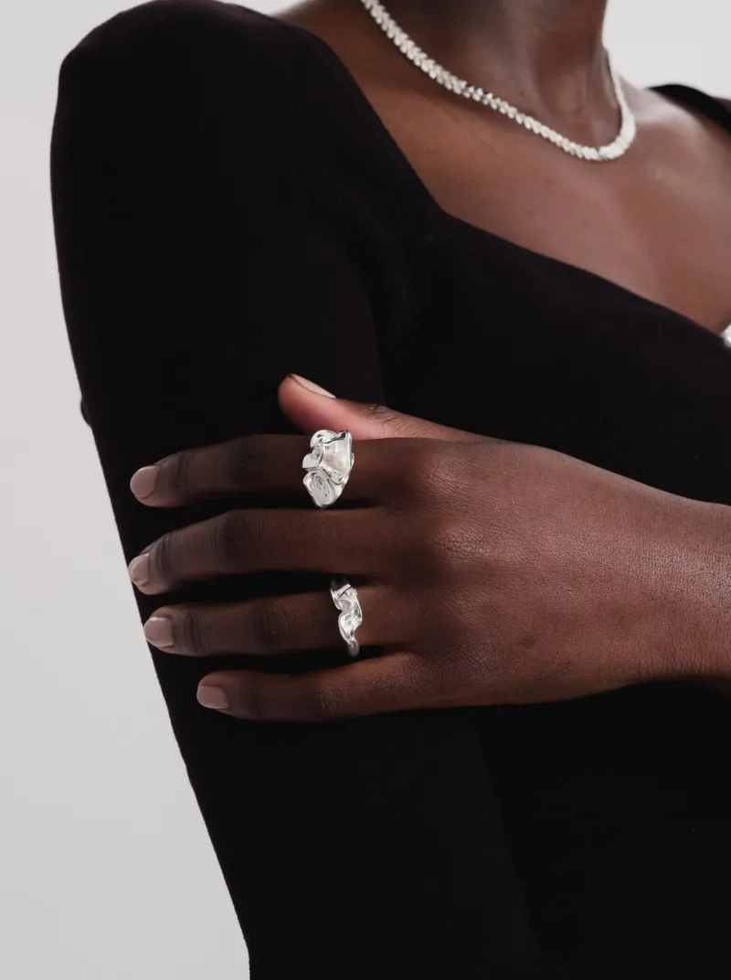 Syster P Moulded Narrow Ring Silver>Ringar Hot