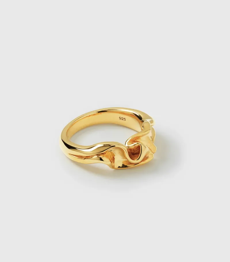 Syster P Moulded Narrow Ring Gold>Ringar