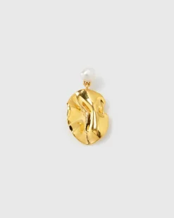 Syster P Moulded Short Single Earring Gold>Örhängen Hot