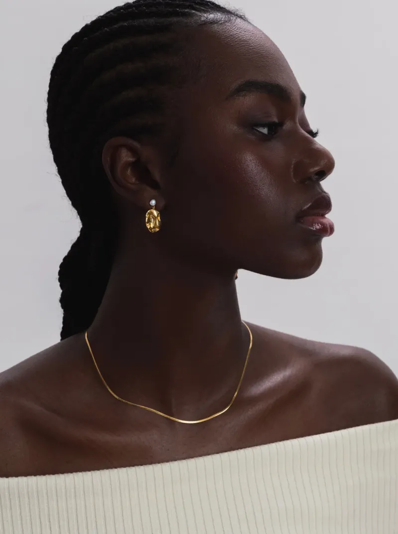 Syster P Moulded Short Single Earring Gold>Örhängen Hot
