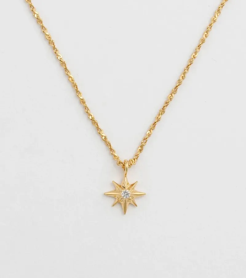 Syster P North Star Kort Guld>Halsband Sale