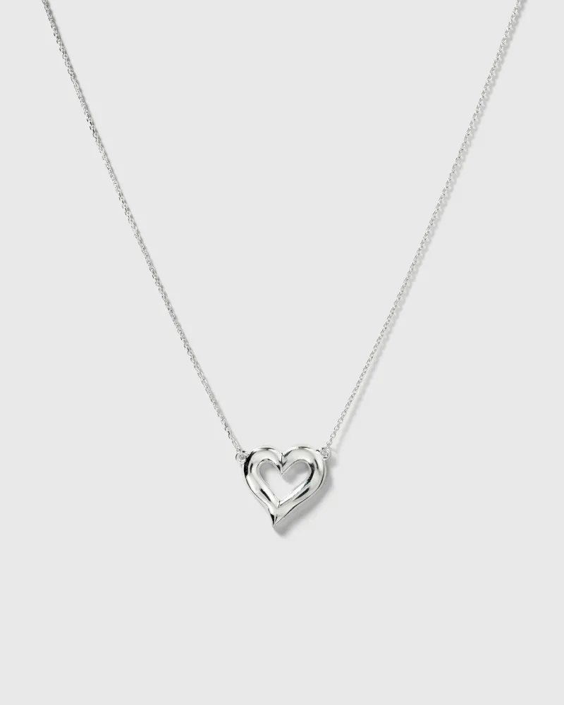 Syster P Puff Heart Silver>Halsband