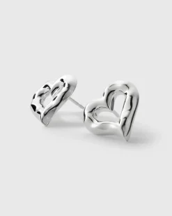 Syster P Puff Heart Silver>Örhängen Online