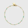 Syster P Santa Monica Guld Green Onyx>Armband