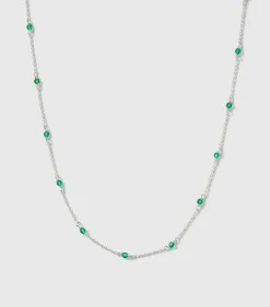 Syster P Santa Monica Silver Green Onyx>Halsband Sale