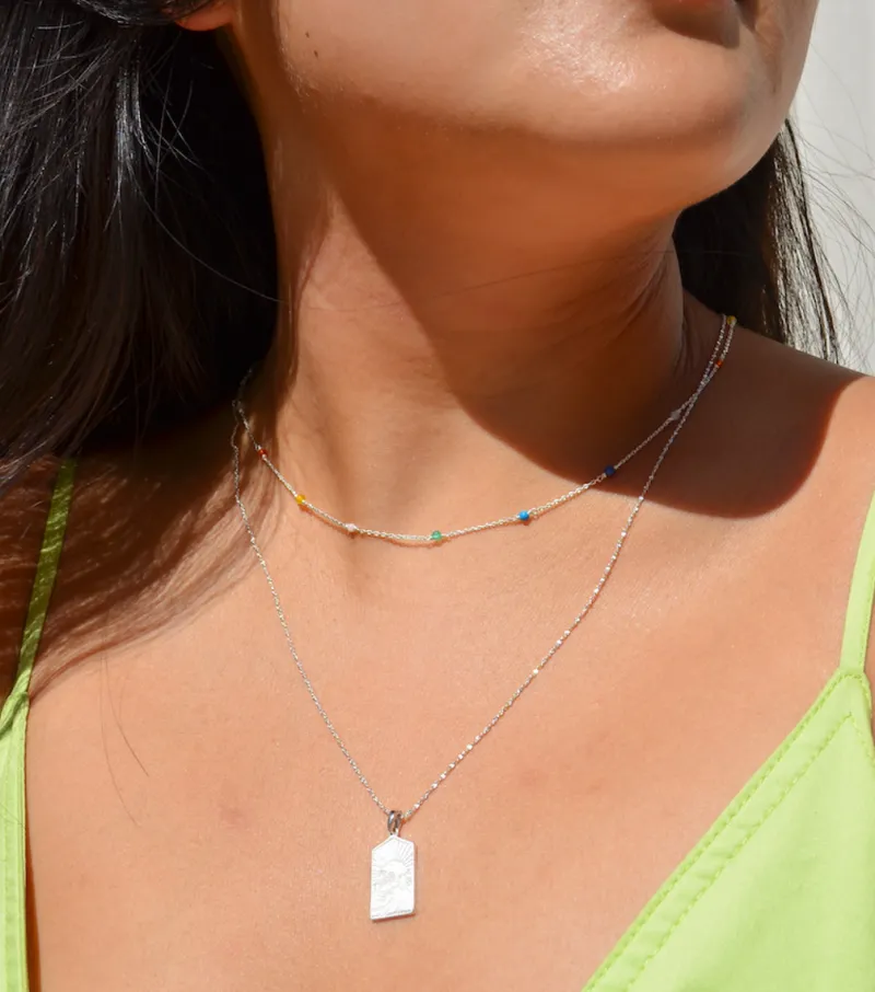 Syster P Santa Monica Multicolor Silver>Halsband Outlet