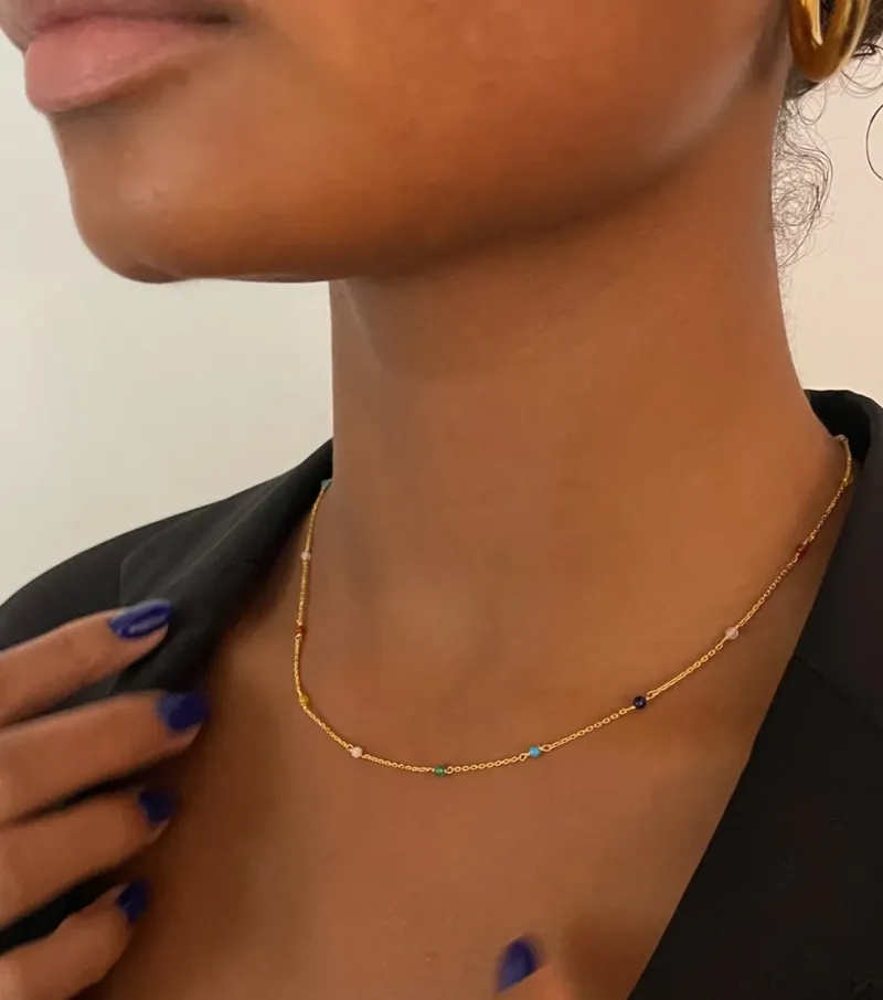 Syster P Santa Monica Multicolor Guld>Halsband Clearance