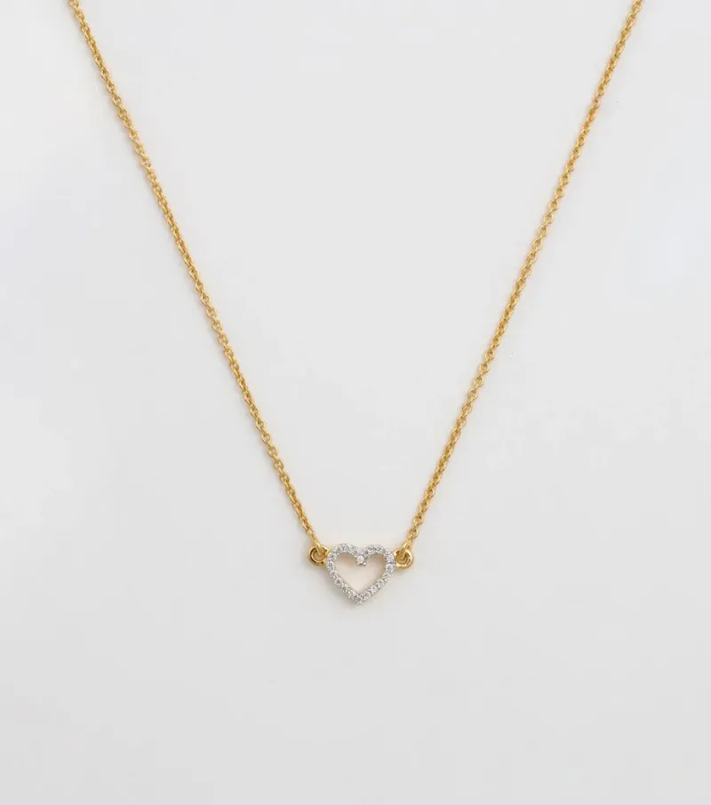 Syster P Snap Crystal Hjärta Guld>Halsband Outlet