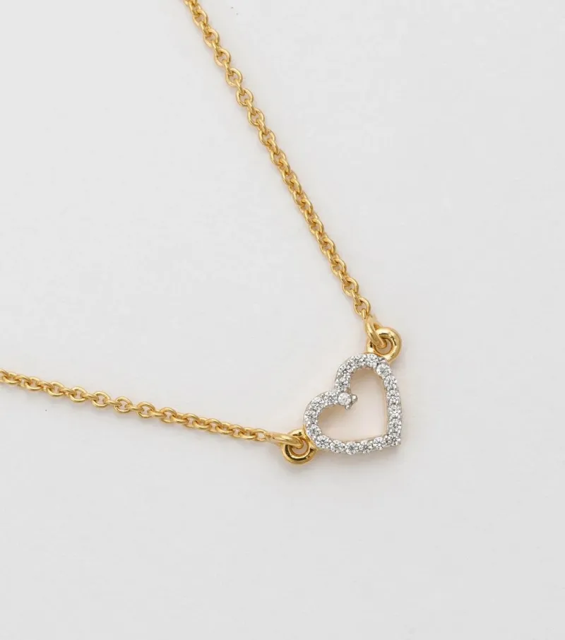 Syster P Snap Crystal Hjärta Guld>Halsband Outlet