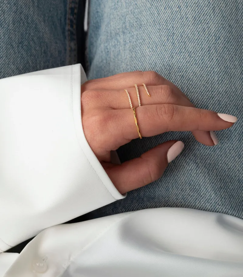 Syster P Sparkle Wrap Ring Guld>Ringar New