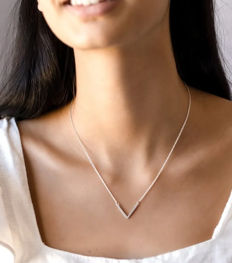 Syster P Strict Plain V Silver>Halsband Best