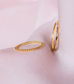 Syster P Tiny Twisted Ring Guld>Ringar Discount