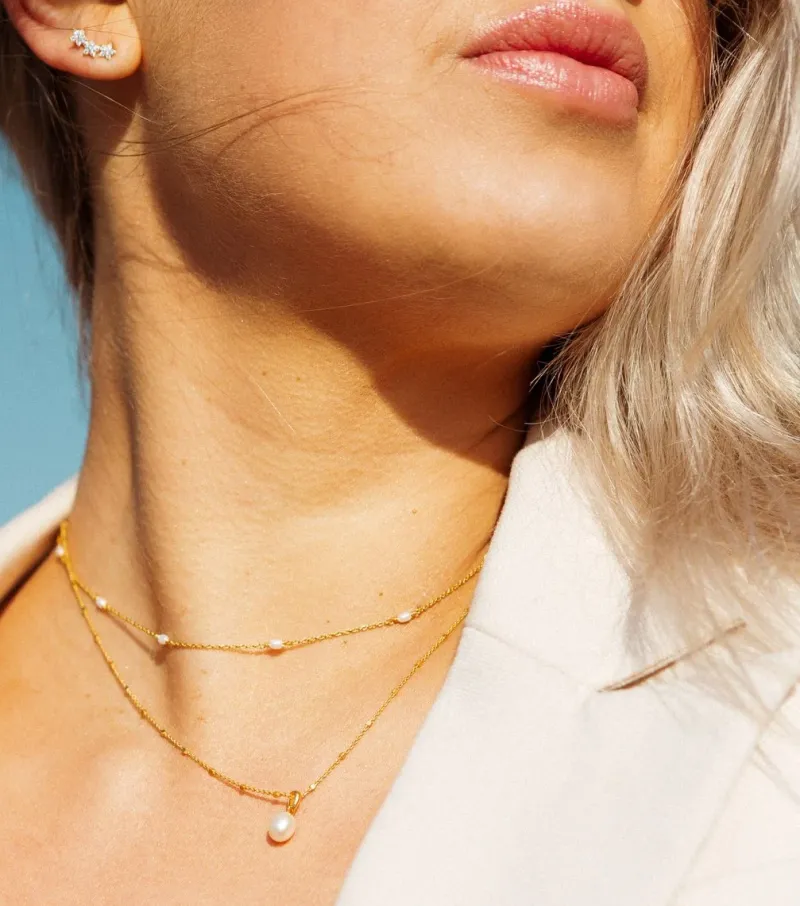 Syster P Treasure Multi Pearl Guld>Halsband Hot