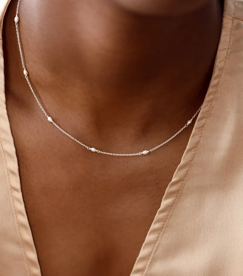 Syster P Treasure Multi Pearl Silver>Halsband Hot