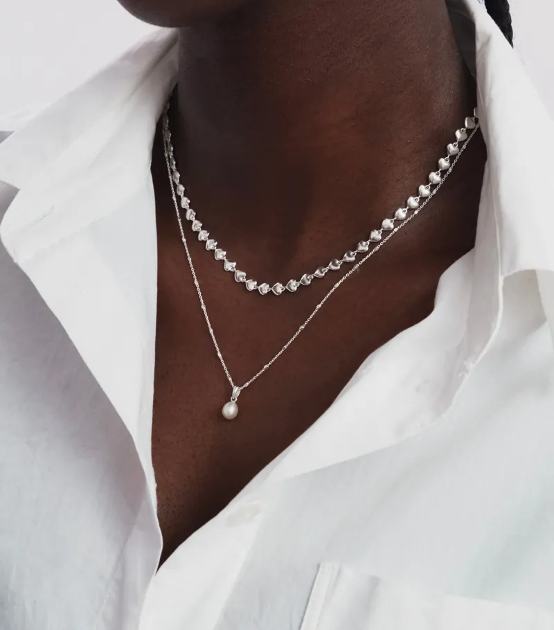 Syster P Treasure Single Pearl Silver>Halsband Clearance