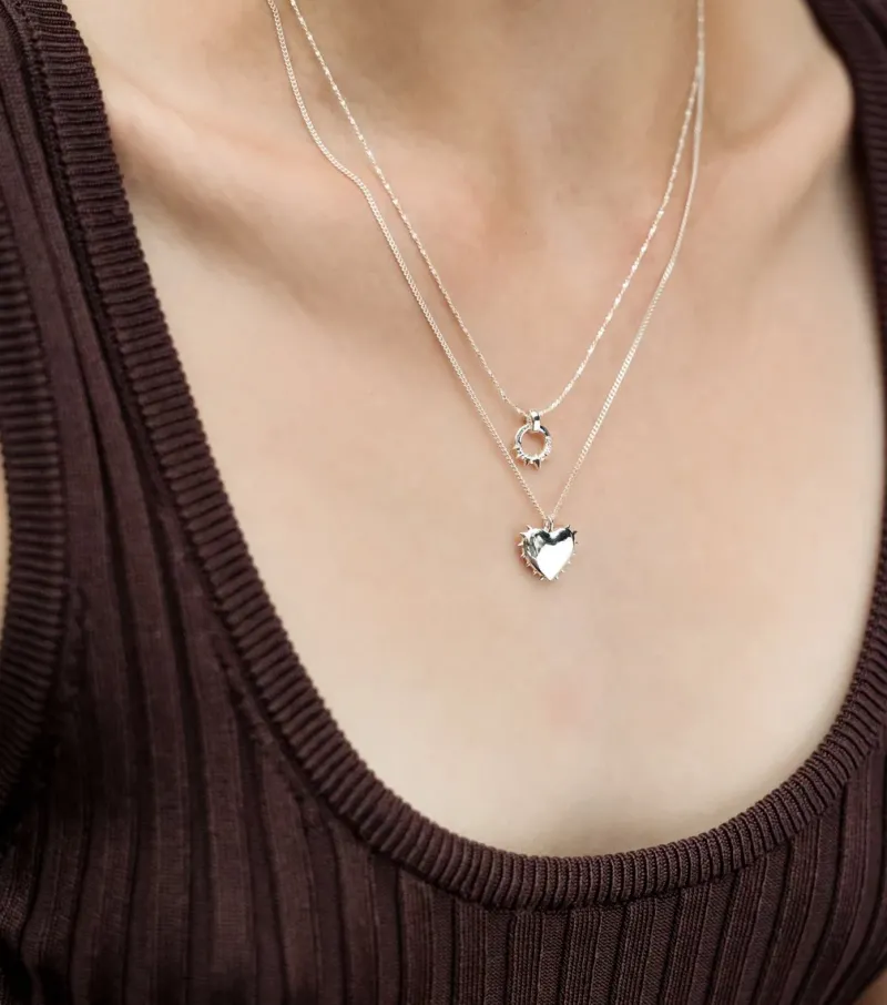 Syster P True Love Hjärta Silver>Halsband New