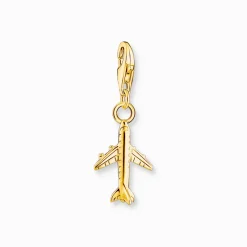 Charm-hängsmycke flygplan guldpläterad>Thomas Sabo Sale