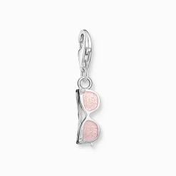 Charm-hängsmycke rosa solglasögon med vita stenar silver>Thomas Sabo Discount