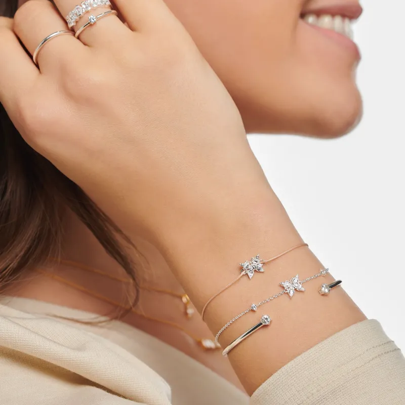 Armband fjäril vita stenar – A2028-051-14>Thomas Sabo Online