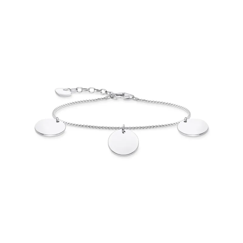 Armband med tre hängsmycke silver – A1961-001-21>Thomas Sabo
