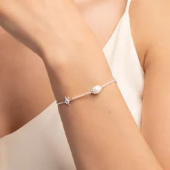 Armband pärla med stjärnor silver – A1978-167-14>Thomas Sabo Sale