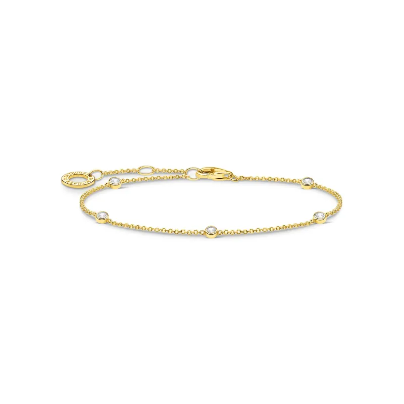 Armband vit stenar guld – A1999-414-14>Thomas Sabo New
