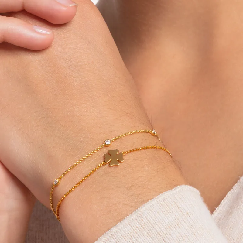 Armband vit stenar guld – A1999-414-14>Thomas Sabo New