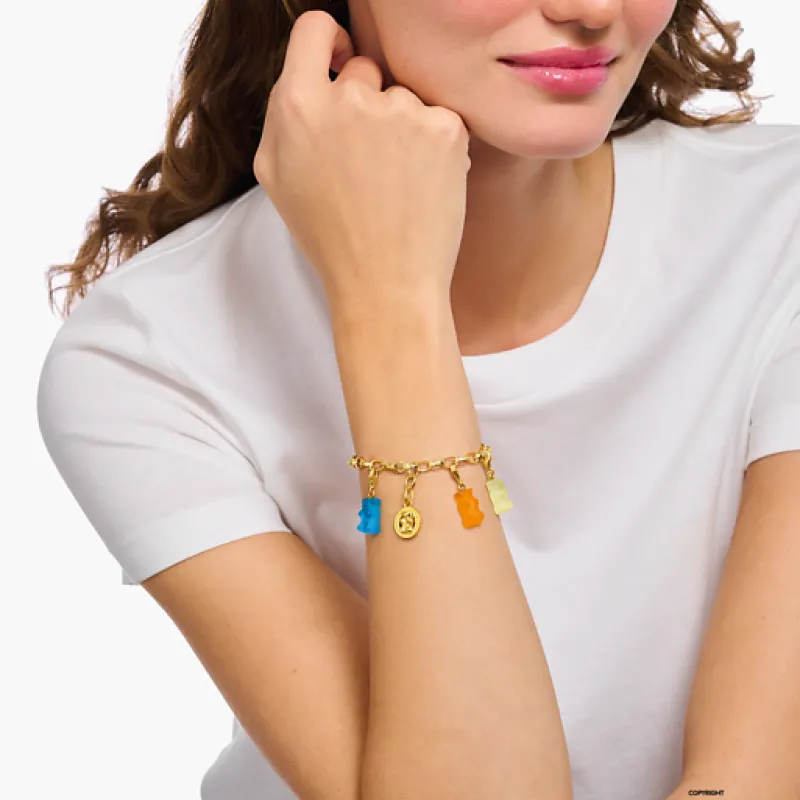 Charm Gummibjörn Grön/Guld 2192-413-6>Thomas Sabo New