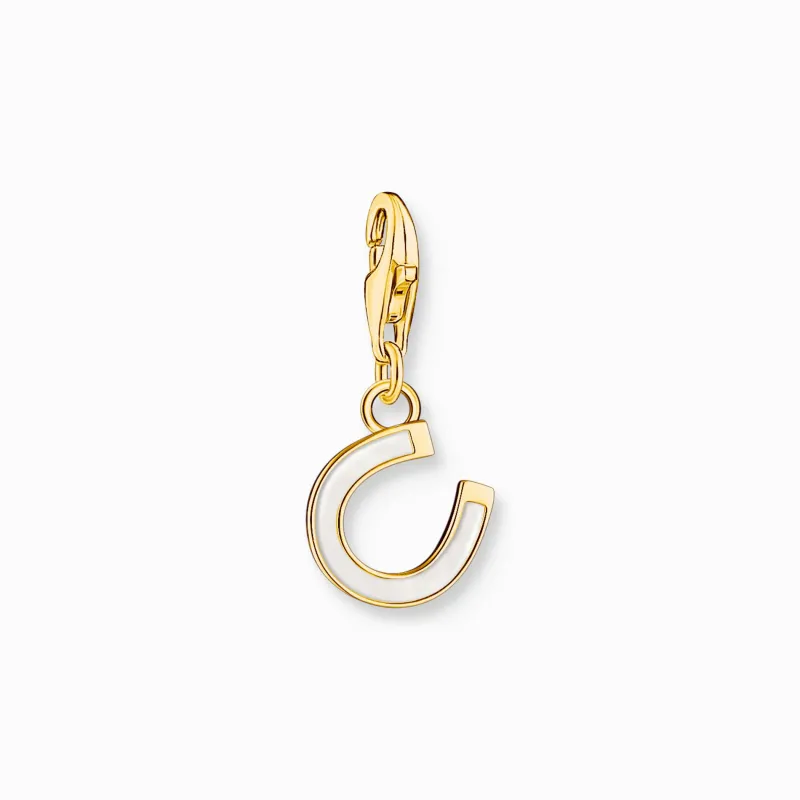 Charm Hästssko Guld/Vit 2018-427-14>Thomas Sabo Discount