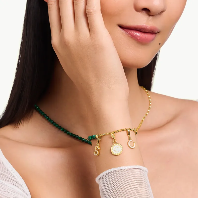 Charm Hästssko Guld/Vit 2018-427-14>Thomas Sabo Discount