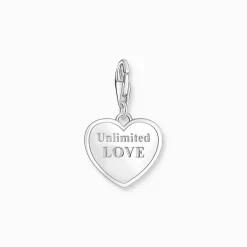 Charm-hängsmycke rosa hjärta med Best Mom silver>Thomas Sabo Clearance