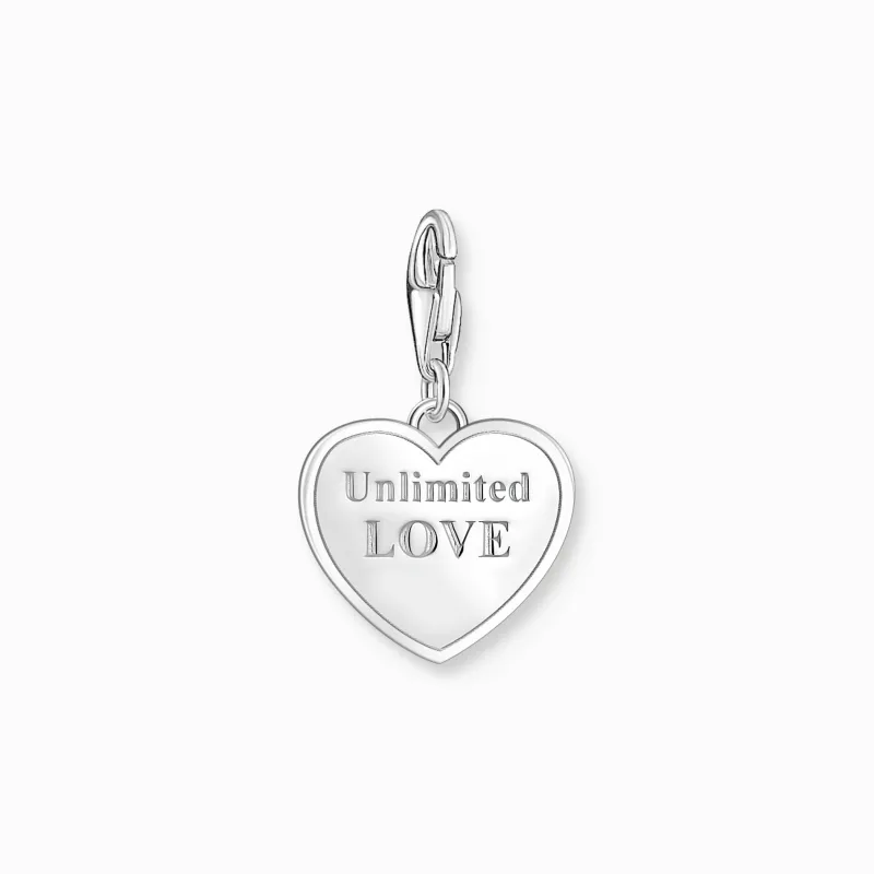 Charm-hängsmycke rosa hjärta med Best Mom silver>Thomas Sabo Clearance
