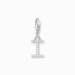 Charm-hängsmycke bokstaven I med vita stenar silver>Thomas Sabo Hot