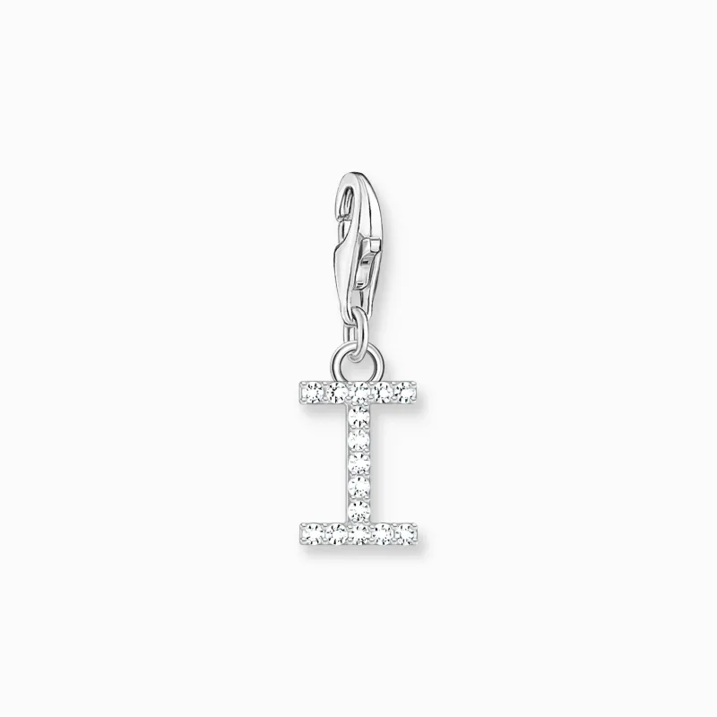 Charm-hängsmycke bokstaven I med vita stenar silver>Thomas Sabo Hot