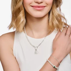Charm-hängsmycke bokstaven R med vita stenar silver>Thomas Sabo Clearance