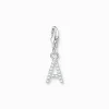 Charm-hängsmycke bokstaven A med vita stenar silver>Thomas Sabo Clearance