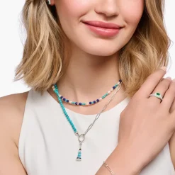 Charm-hängsmycke turkos fyr silver>Thomas Sabo Clearance