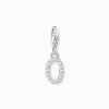 Charm-hängsmycke bokstaven O med vita stenar silver>Thomas Sabo Hot