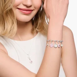 Charm-hängsmycke bokstaven H med vita stenar silver>Thomas Sabo Best