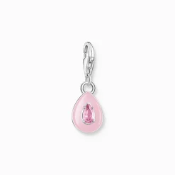 Charm-hängsmycke rosa droppe silver>Thomas Sabo Sale