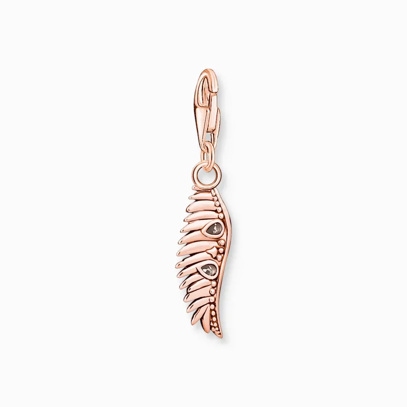 Fenixfjäder med rosa stenar roséguld – 1906>Thomas Sabo Hot