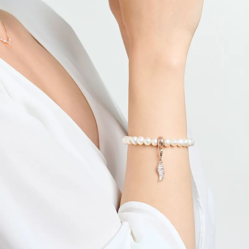Fenixfjäder med rosa stenar roséguld – 1906>Thomas Sabo Hot