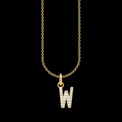 Halsband BOKSTAV W Guld KE2262-414-14>Thomas Sabo Online