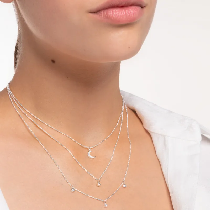 Halsband Dubbelt silver med vita stenar – KE2078-051-14>Thomas Sabo Hot