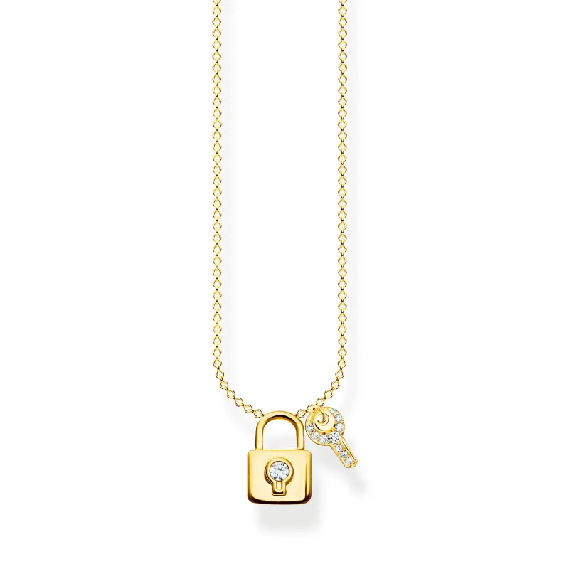 Halsband hänglås med nyckel guld – KE2122-414-14 (MEGA KAMPANJ)>Thomas Sabo Sale