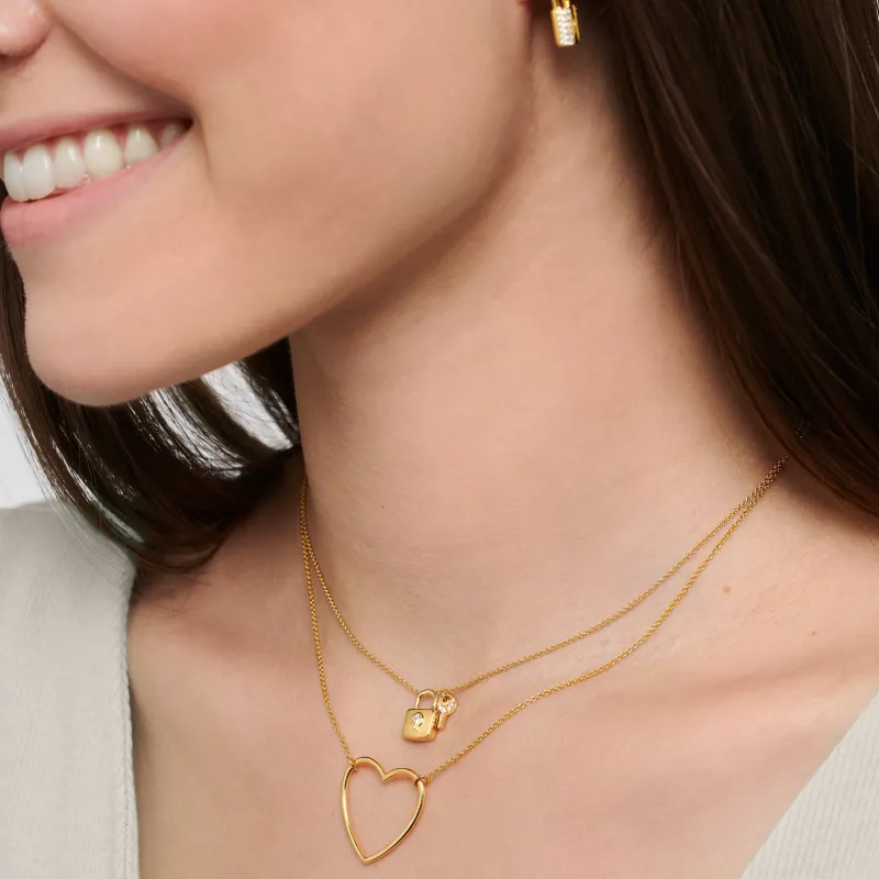 Halsband hänglås med nyckel guld – KE2122-414-14 (MEGA KAMPANJ)>Thomas Sabo Sale
