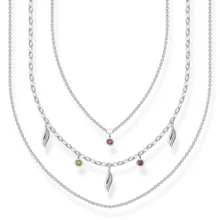 Halsband Layering Blad Silver – KE2088-640-7>Thomas Sabo Clearance
