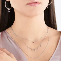 Halsband Layering Blad Silver – KE2088-640-7>Thomas Sabo Clearance