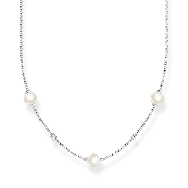 Halsband pärlor med vita stenar silver – KE2120-167-14>Thomas Sabo Hot