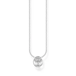 Halsband pärlor med vita stenar silver – KE2120-167-14><noscript><img width=